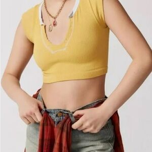 Urban Outfitters go for gold top in yellow